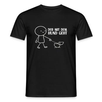 Tolles Hundebesitzer Outfit Herrchen Hunde Gassi - Männer T-Shirt - Schwarz - Vorne - AI Model Male 178 light (178cm)