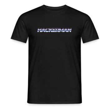 Hackerman - Men's T-Shirt - black - Front - AI Model Male 178 light (178cm)