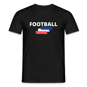 FUSSBALL - FRANKREICH - Männer T-Shirt - Schwarz - Vorne - AI Model Male 178 light (178cm)