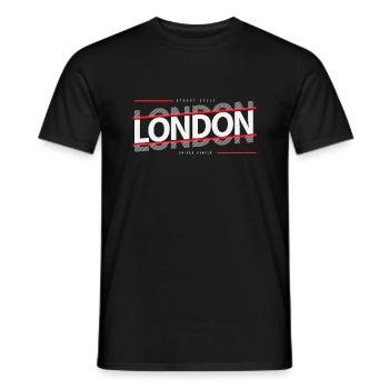 London - T-shirt homme - noir - Devant - AI Model Male 178 light (178cm)