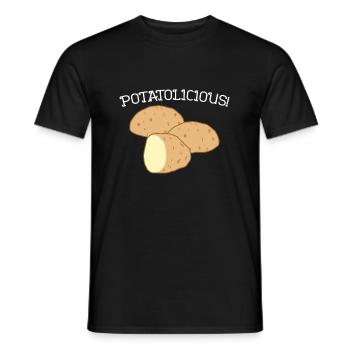 Kartoffel, Gemüse, Gesundes Essen, Kartoffel - Männer T-Shirt - Schwarz - Vorne - AI Model Male 178 light (178cm)