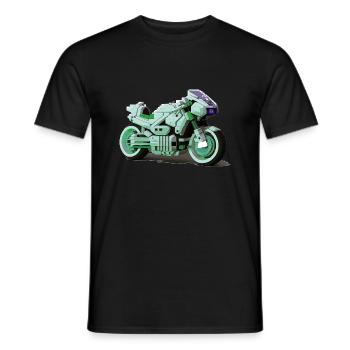 Vélo du futur pour les motards et les motards - T-shirt homme - noir - Devant - AI Model Male 178 light (178cm)