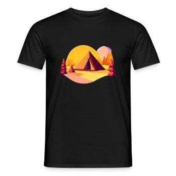 Camping Caravan Camp Gift Tents Motorhome - Men's T-Shirt - black - Front - AI Model Male 178 light (178cm)
