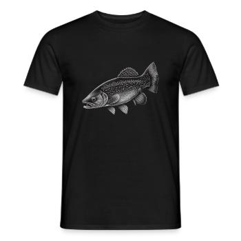 Fisch - Männer T-Shirt - Schwarz - Vorne - AI Model Male 178 light (178cm)