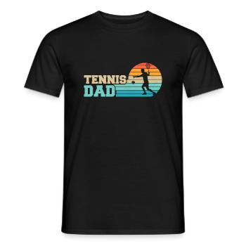 Tennis Dad Player Racket Sport - Männer T-Shirt - Schwarz - Vorne - AI Model Male 178 light (178cm)