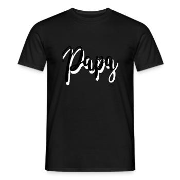 papa - T-shirt homme - noir - Devant - AI Model Male 178 light (178cm)