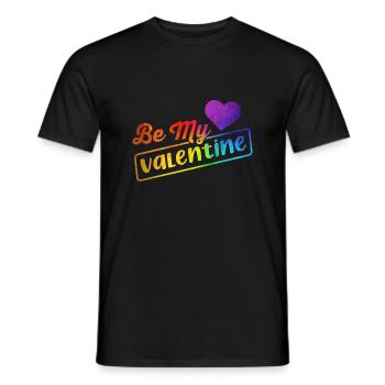 Love me Valentine Happy Valentines Valentines - Men's T-Shirt - black - Front - AI Model Male 178 light (178cm)