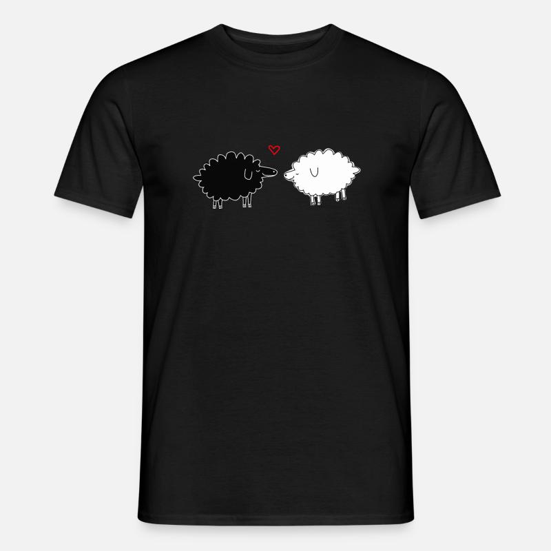 Schafe - Männer T-Shirt - Schwarz