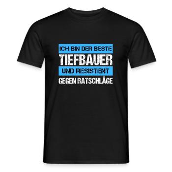 Ingénieur civil résistant - T-shirt homme - noir - Devant - AI Model Male 178 light (178cm)