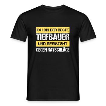 Ingénieur civil résistant - T-shirt homme - noir - Devant - AI Model Male 178 light (178cm)