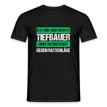 Ingénieur civil résistant - T-shirt homme - noir - Devant - AI Model Male 178 light (178cm)