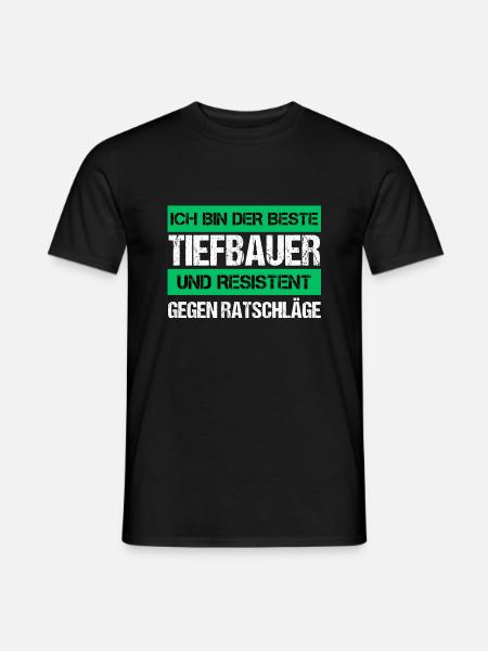 Resistenter Tiefbauer - Männer T-Shirt - Schwarz