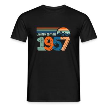 Limited edition 1957 - T-shirt homme - noir - Devant - AI Model Male 178 light (178cm)