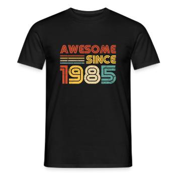 Génial depuis 1985" - Rétro Vintage 40e anniversaire - T-shirt homme - noir - Devant - AI Model Male 178 light (178cm)