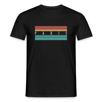 Paris : Cadeau et souvenir parfaits - T-shirt homme - noir - Devant - AI Model Male 178 light (178cm)