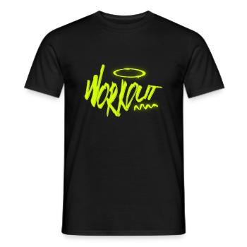 Workout Power – Stärke durch Training - Männer T-Shirt - Schwarz - Vorne - AI Model Male 178 light (178cm)
