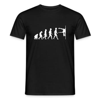 Evolution Poledance Pole Dancing Danse - T-shirt homme - noir - Devant - AI Model Male 178 light (178cm)