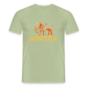 Afrique - T-shirt homme - vert sauge - Devant - AI Model Male 178 light (178cm)