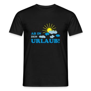 ab_in_den_urlaub - Männer T-Shirt - Schwarz - Vorne - AI Model Male 178 light (178cm)