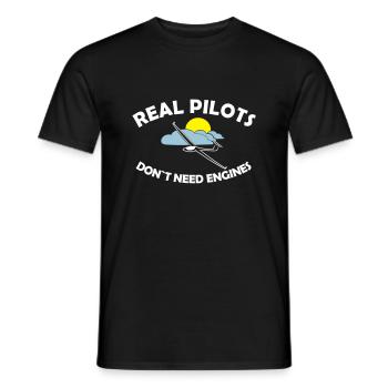 Planeur pilote planeur glisser cadeau - T-shirt homme - noir - Devant - AI Model Male 178 light (178cm)