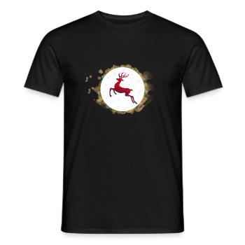Weihnachtsrentier - Männer T-Shirt - Schwarz - Vorne - AI Model Male 178 light (178cm)