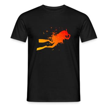 Plongée sous-marine pour hommes Plongée libre Plongée - T-shirt homme - noir - Devant - AI Model Male 178 light (178cm)