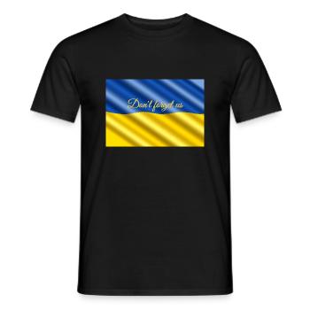 Pray for Ukraine, Flag Ukraine, Support - Men's T-Shirt - black - Front - AI Model Male 178 light (178cm)