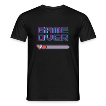 Game Over - Männer T-Shirt - Schwarz - Vorne - AI Model Male 178 light (178cm)
