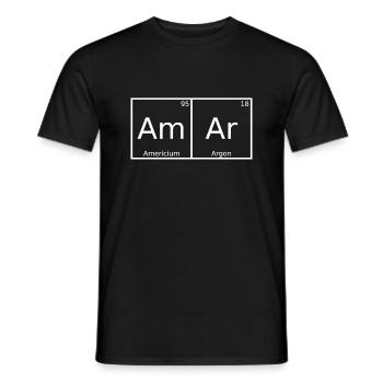 Amar Nom Prénom Chimie Éléments du tableau périodique - T-shirt homme - noir - Devant - AI Model Male 178 light (178cm)