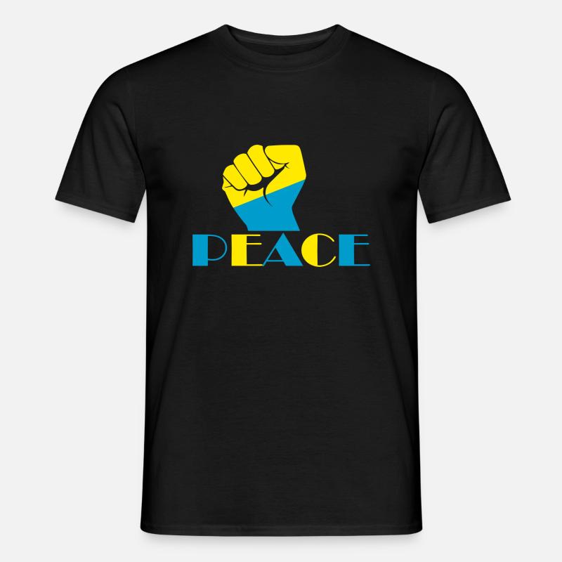 Peace Ukraine - Männer T-Shirt - Schwarz