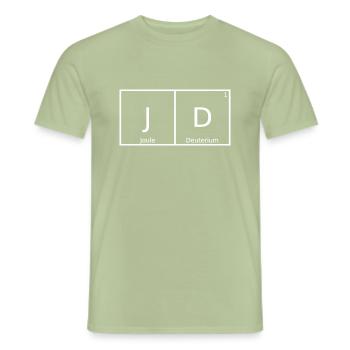 Jd Nom Prénom Chimie Éléments du tableau périodique - T-shirt homme - vert sauge - Devant - AI Model Male 178 light (178cm)
