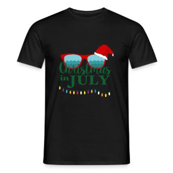Noël en juillet - T-shirt homme - noir - Devant - AI Model Male 178 light (178cm)