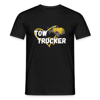Tow Trucker Heart Tow Truck Operator - Männer T-Shirt - Schwarz - Vorne - AI Model Male 178 light (178cm)