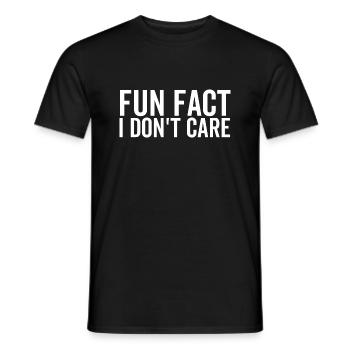 Fun Fact I Don't Care - Men's T-Shirt - black - Front - AI Model Male 178 light (178cm)
