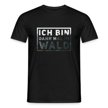 Ich bin dann mal im Wald - Männer T-Shirt - Schwarz - Vorne - AI Model Male 178 light (178cm)