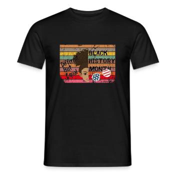 African/American Black History Month,Different but - Männer T-Shirt - Schwarz - Vorne - AI Model Male 178 light (178cm)