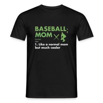 Sport Mom Definition Baseball - Männer T-Shirt - Schwarz - Vorne - AI Model Male 178 light (178cm)