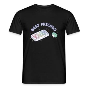 Beste Freunde - Männer T-Shirt - Schwarz - Vorne - AI Model Male 178 light (178cm)