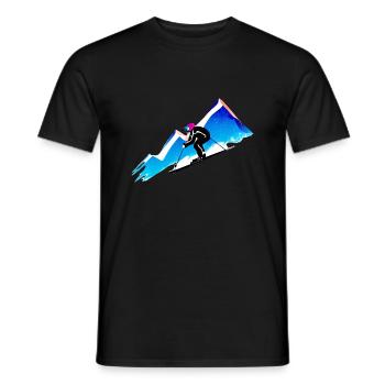Skiing Ski Ski Outfit Ski Design Skifahrer - Men's T-Shirt - black - Front - AI Model Male 178 light (178cm)