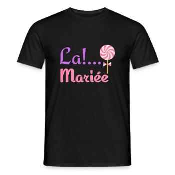 Imprimé "La Mariée" - Pour une journée spéciale - T-shirt homme - noir - Devant - AI Model Male 178 light (178cm)