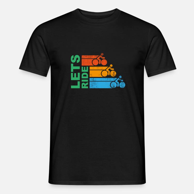 Lets Ride Cycling - Männer T-Shirt - Schwarz