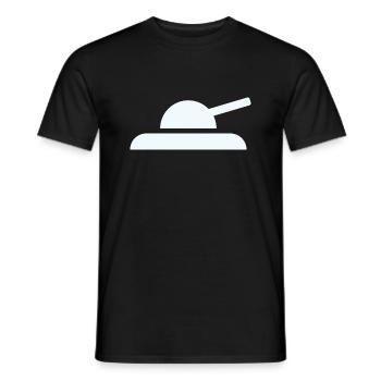 Panzer Minimal - Männer T-Shirt - Schwarz - Vorne - AI Model Male 178 light (178cm)