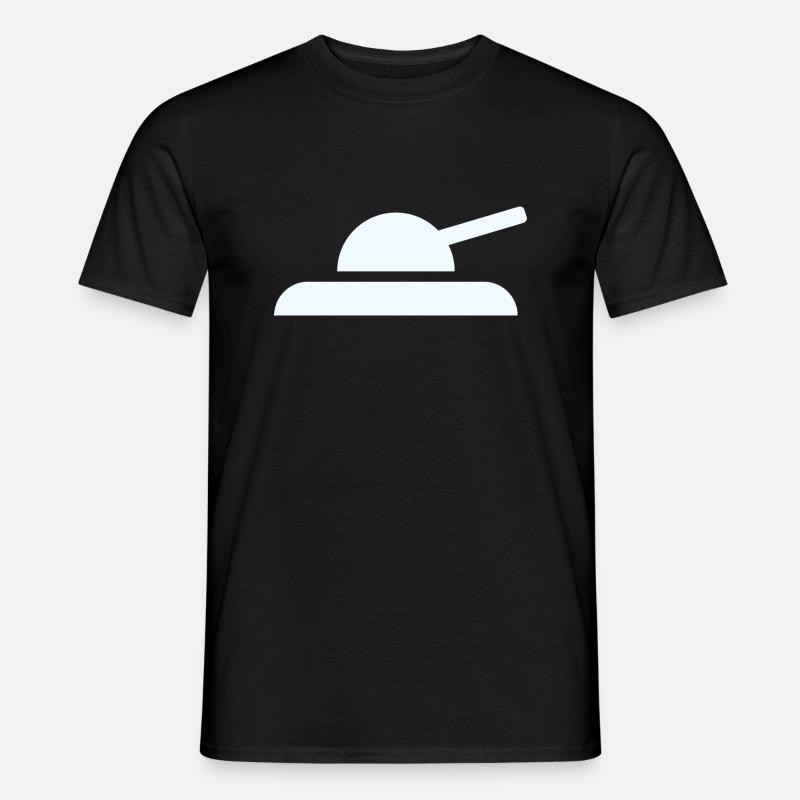Panzer Minimal - Männer T-Shirt - Schwarz