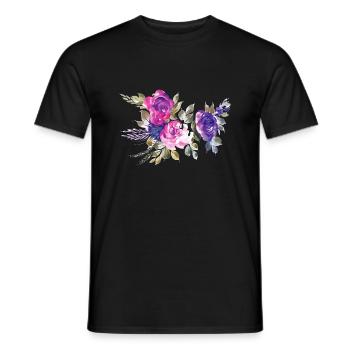 Flower Blume Pflanze - Männer T-Shirt - Schwarz - Vorne - AI Model Male 178 light (178cm)