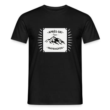 Après-Ski Mayrhofen - Männer T-Shirt - Schwarz - Vorne - AI Model Male 178 light (178cm)