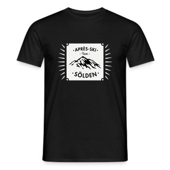 Après-Ski Sölden - Camiseta hombre - negro - delante - AI Model Male 178 light (178cm)