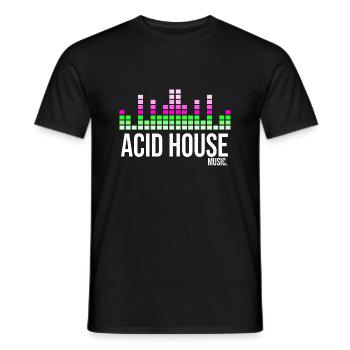 Acid house - T-shirt homme - noir - Devant - AI Model Male 178 light (178cm)
