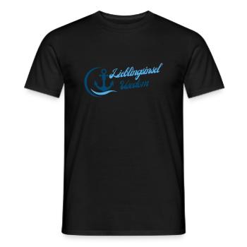 Lieblingsinsel Usedom mit Anker - Männer T-Shirt - Schwarz - Vorne - AI Model Male 178 light (178cm)
