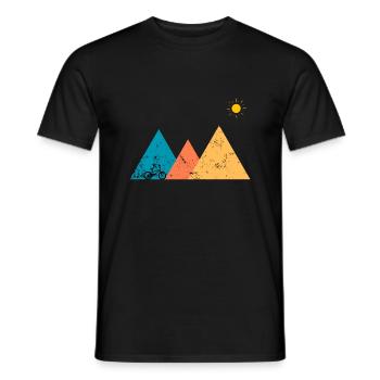 Mountain Biking Forms - Men's T-Shirt - black - Front - AI Model Male 178 light (178cm)