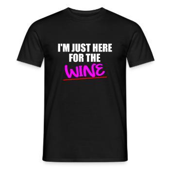 Juste là pour la citation amusante du vent - T-shirt homme - noir - Devant - AI Model Male 178 light (178cm)